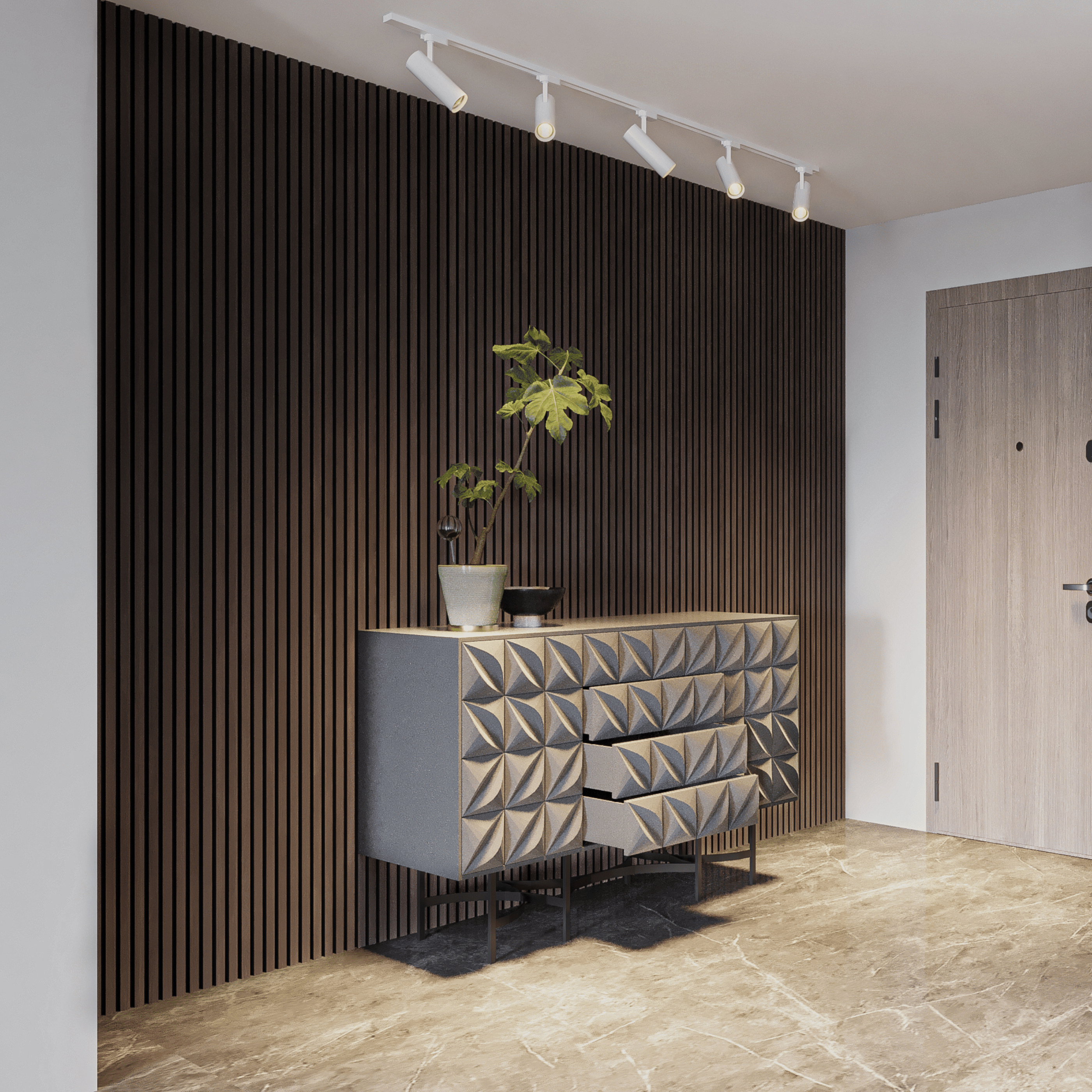 Akustikpaneele 280 cm – Standard – Geräucherte Eiche
