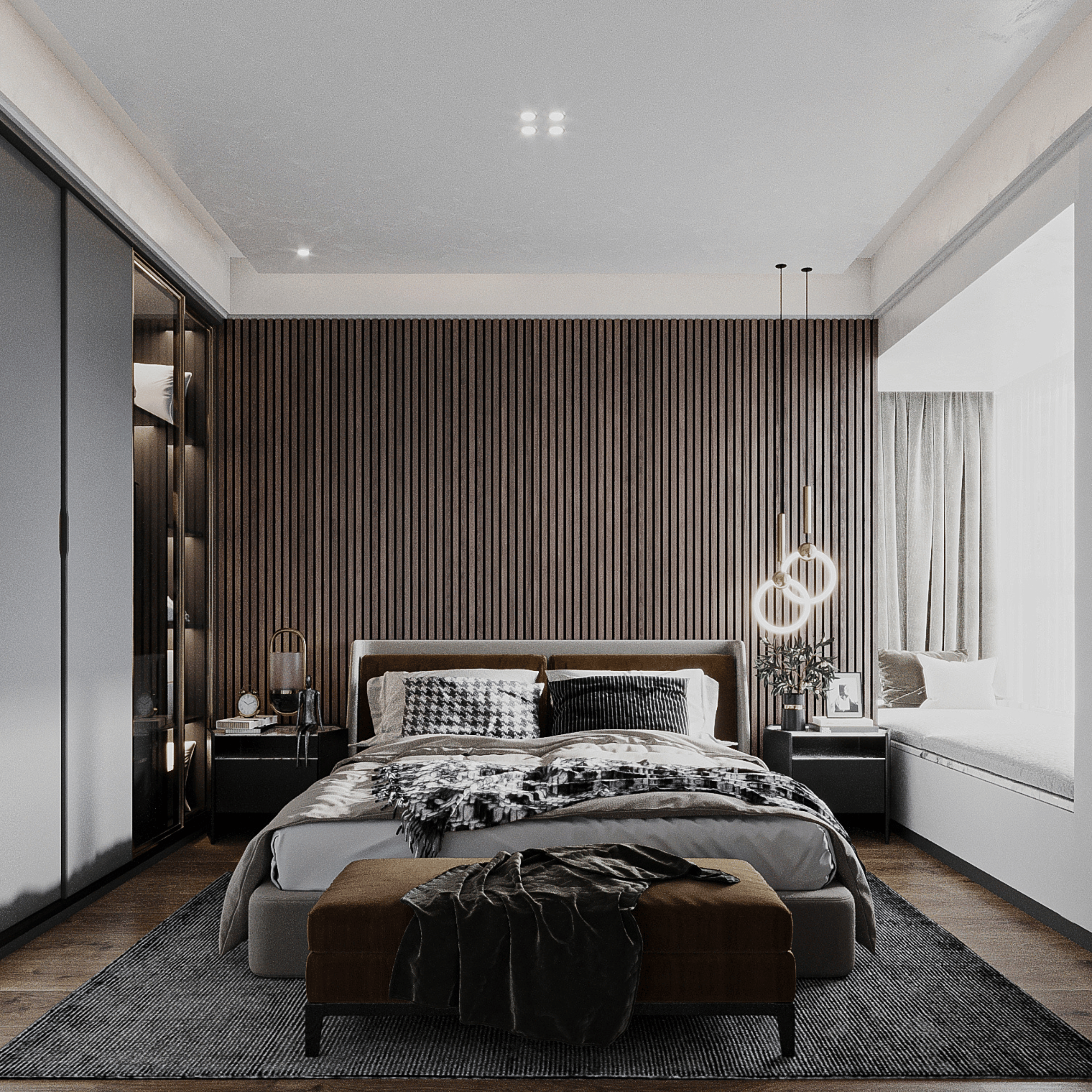 Akustikpaneele 280cm - Standard - Geräucherte Eiche