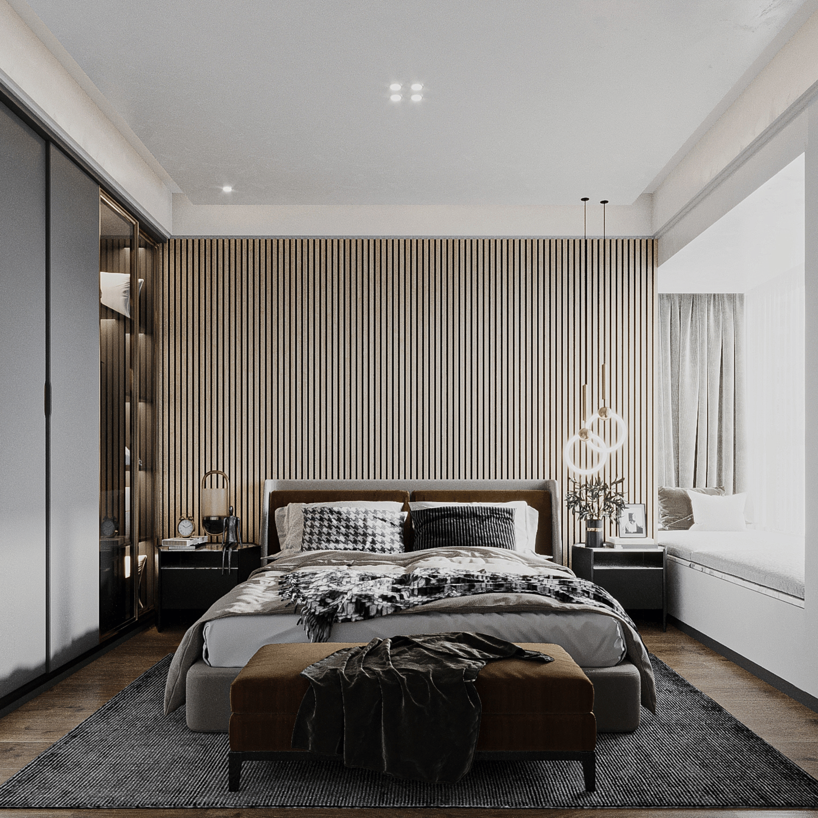 Akustikpaneele 280 cm – Standard – Helle Walnuss