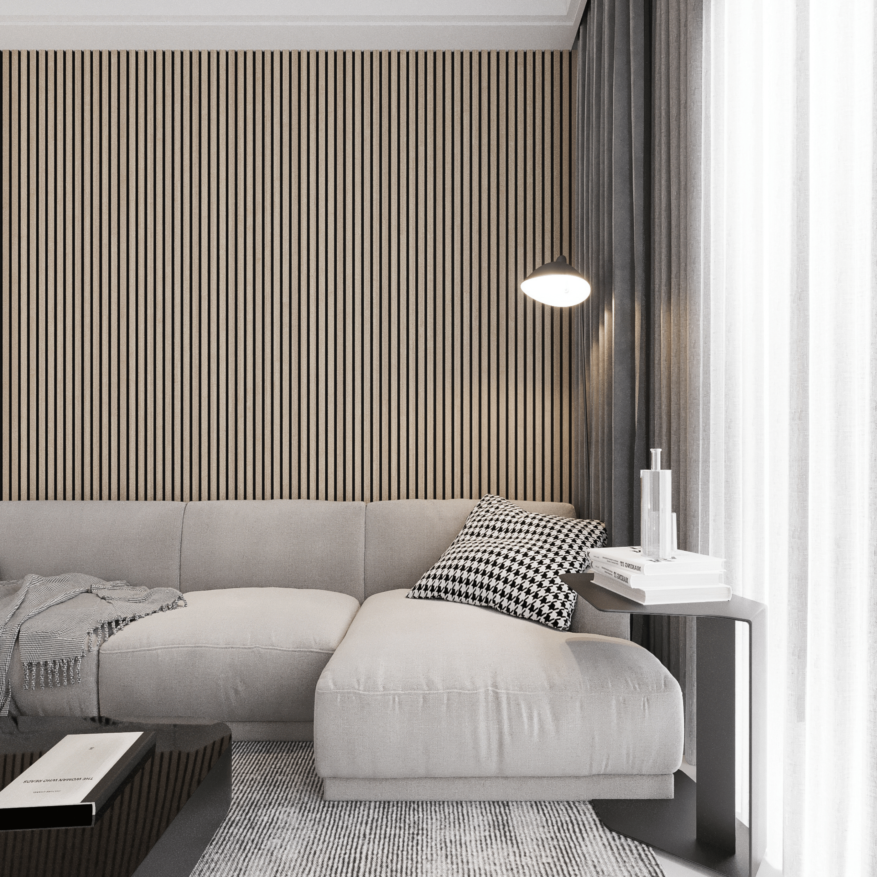 Akustikpaneele 280 cm – Standard – Helle Walnuss