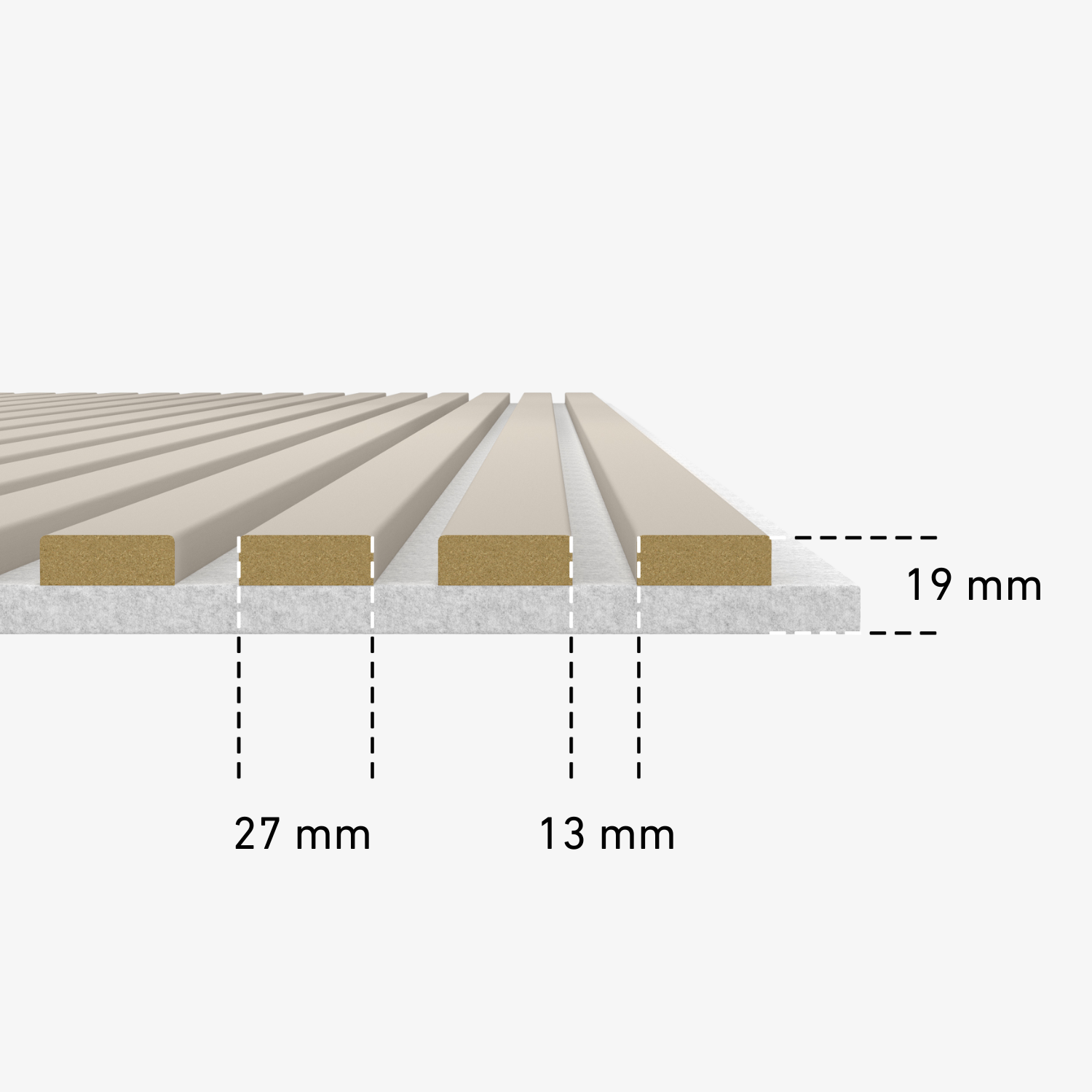Akustikpaneele 280cm - Standard - Beige