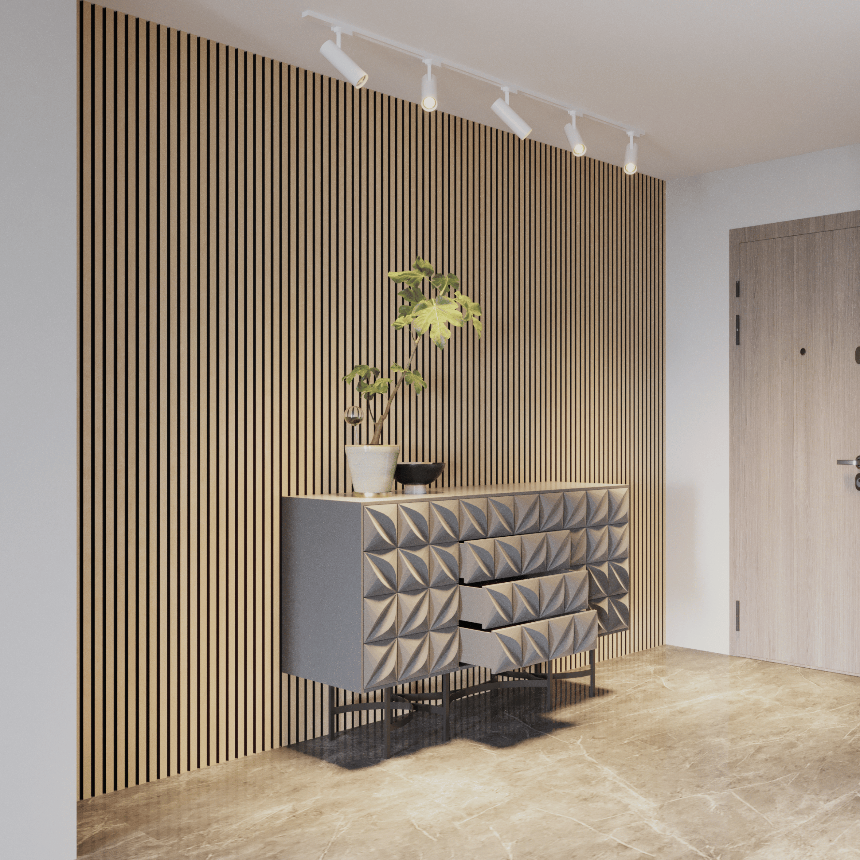 Panneaux acoustiques 280cm - Standard - Naturel Eiche