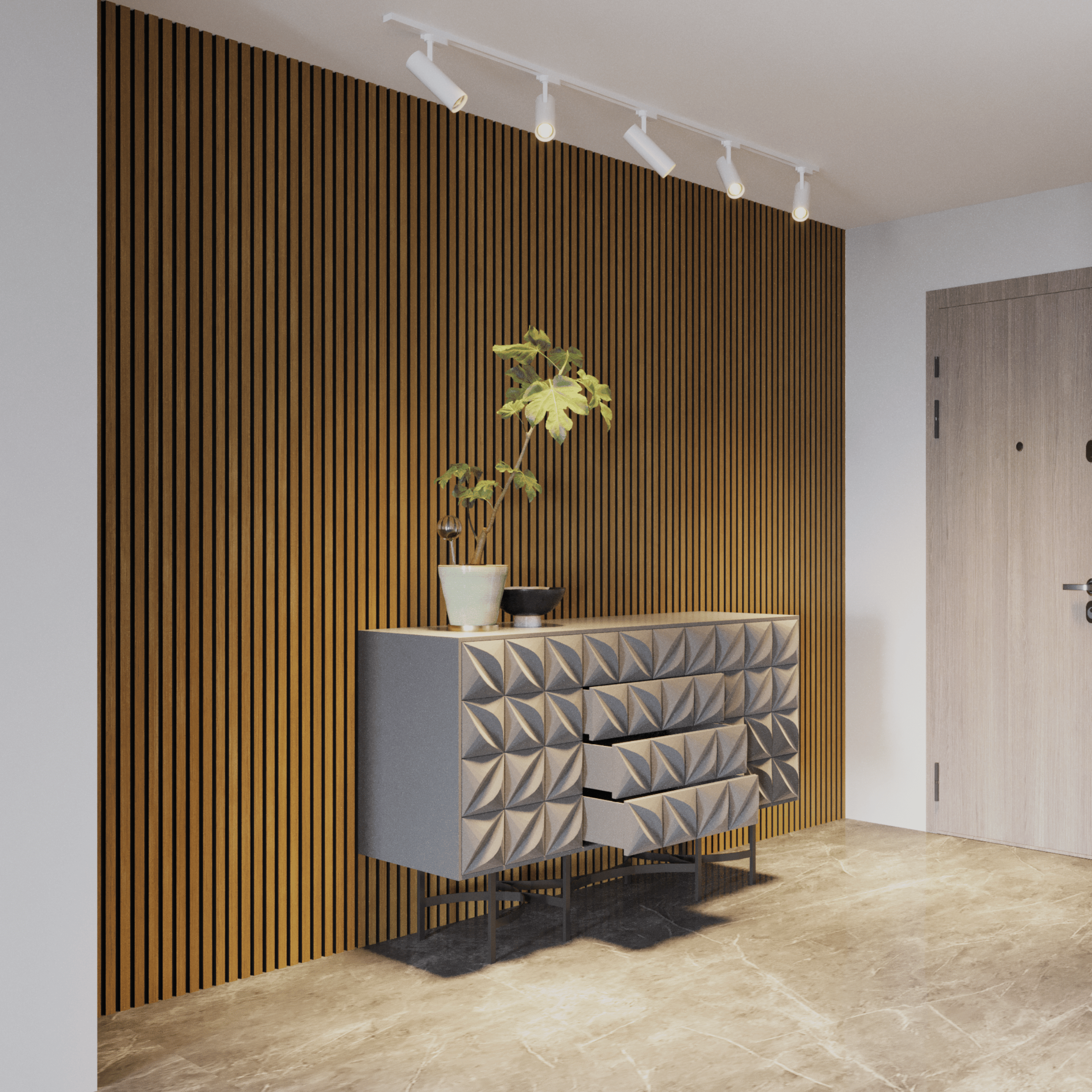 Akustikpaneele 280 cm – Standard – Rustikale Eiche