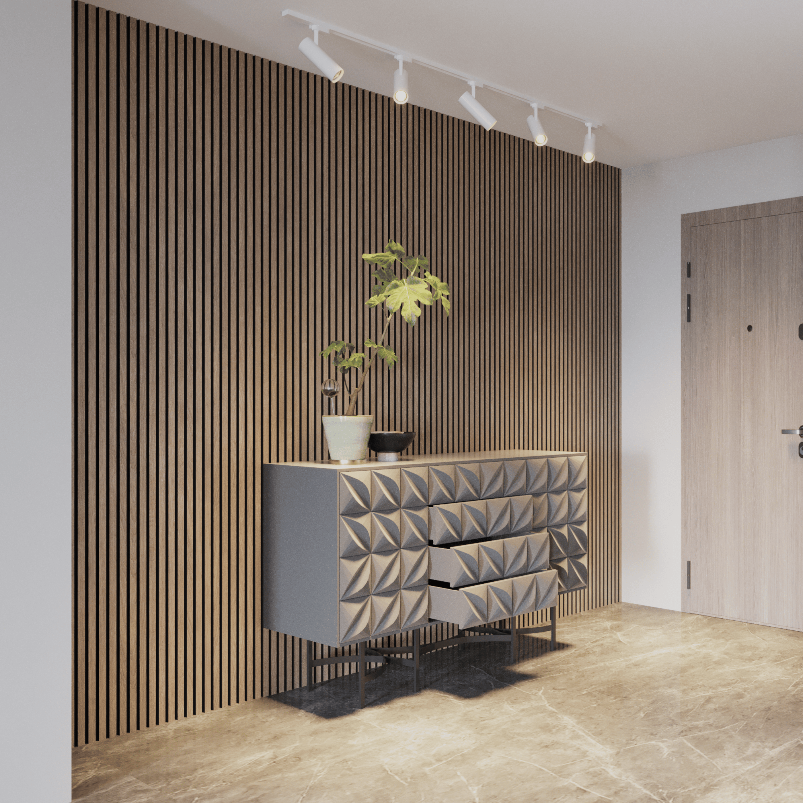 Akustikpaneele 280 cm – Standard – Walnuss