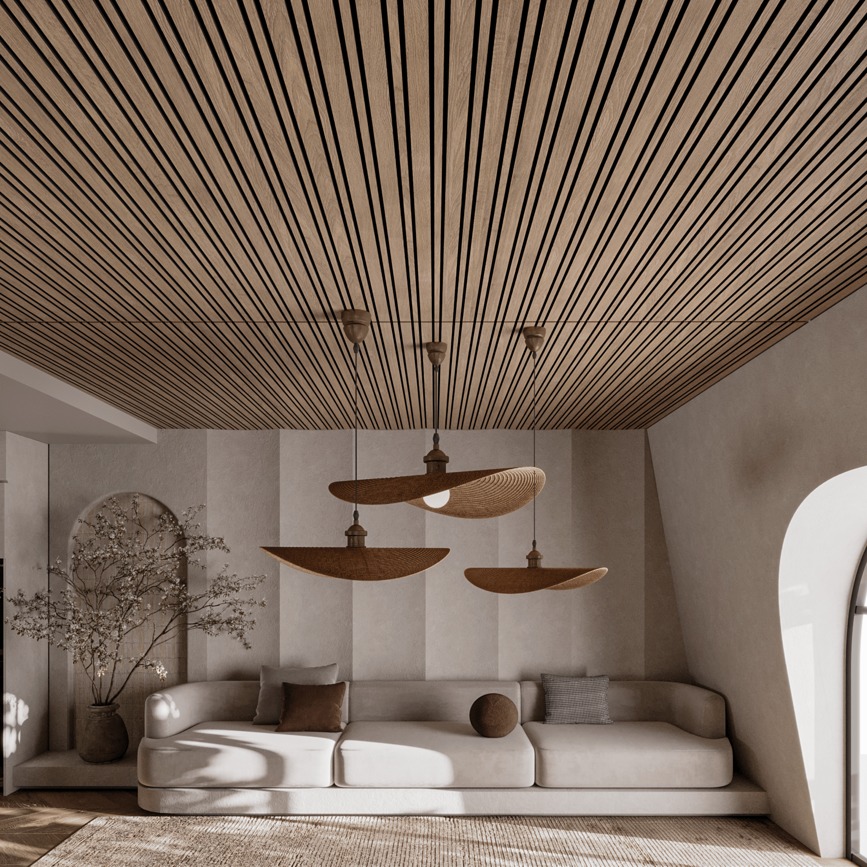 Akustikpaneele 280cm - Gemischt - Walnuss