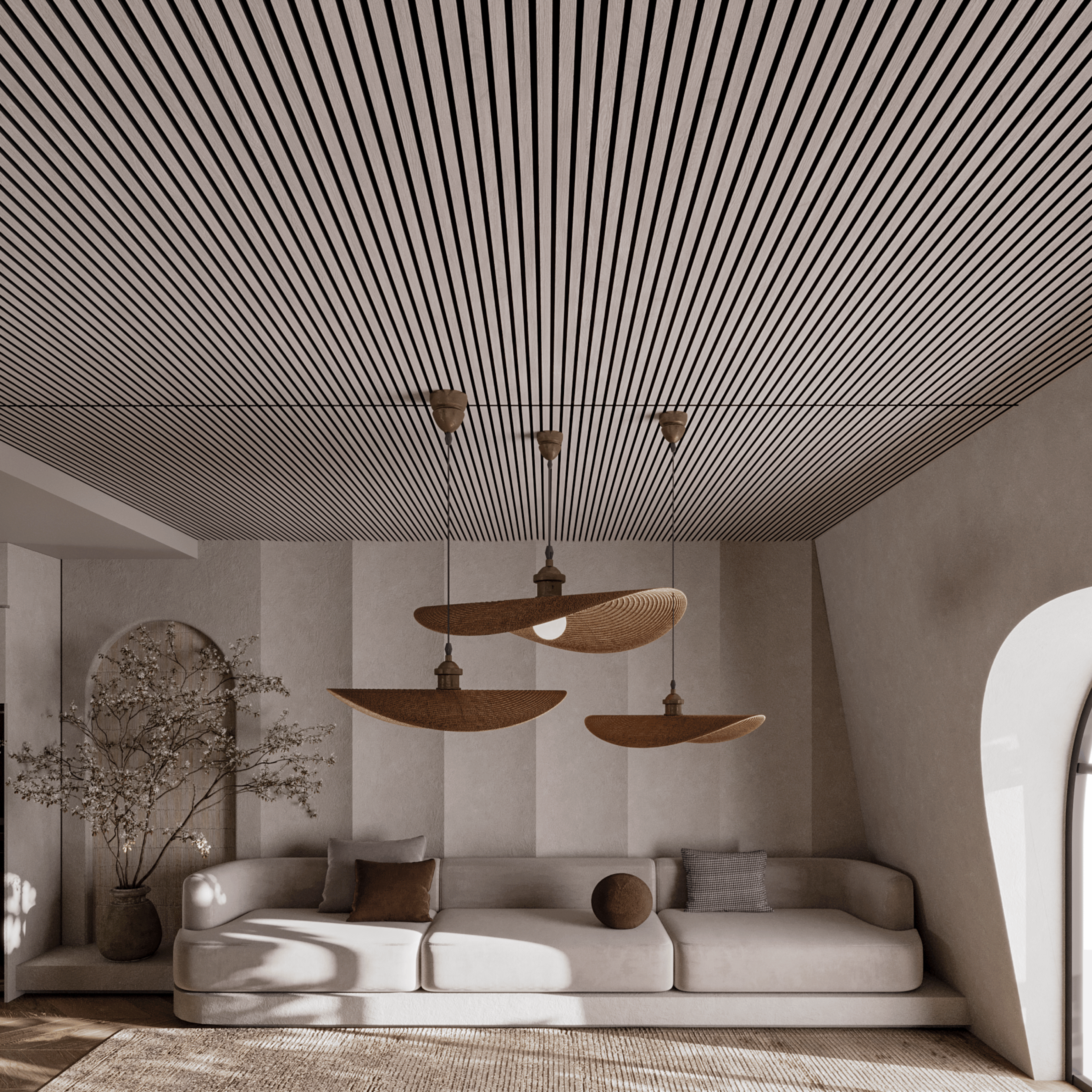 Akustikpaneele 280 cm – Standard – Grau Eiche