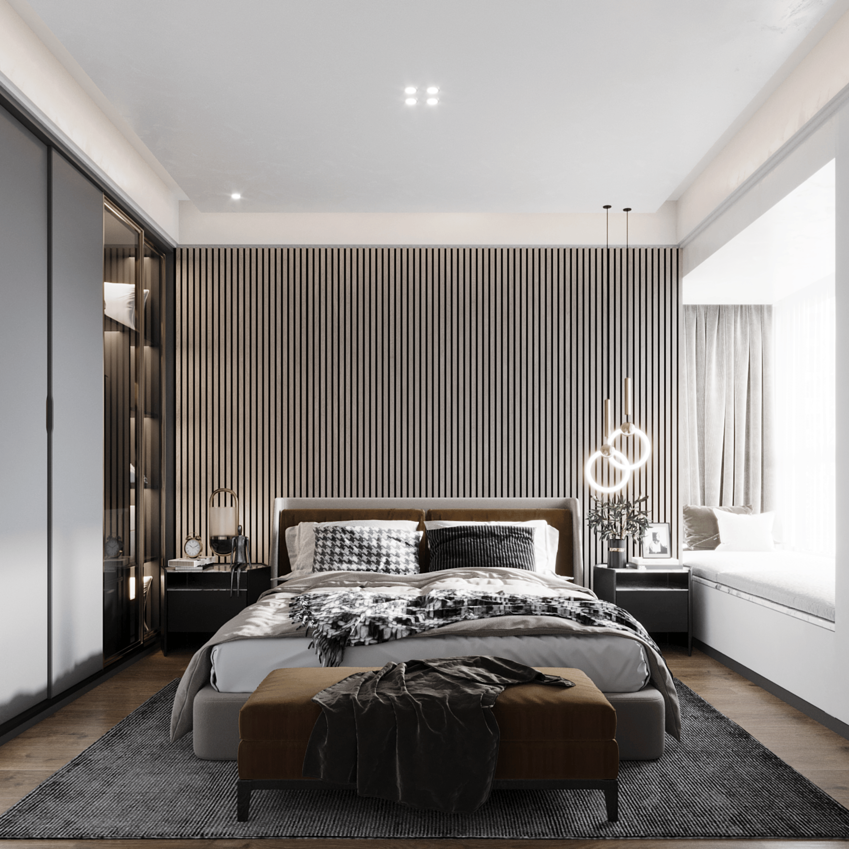 Akustikpaneele 280 cm – Standard – Grau Eiche