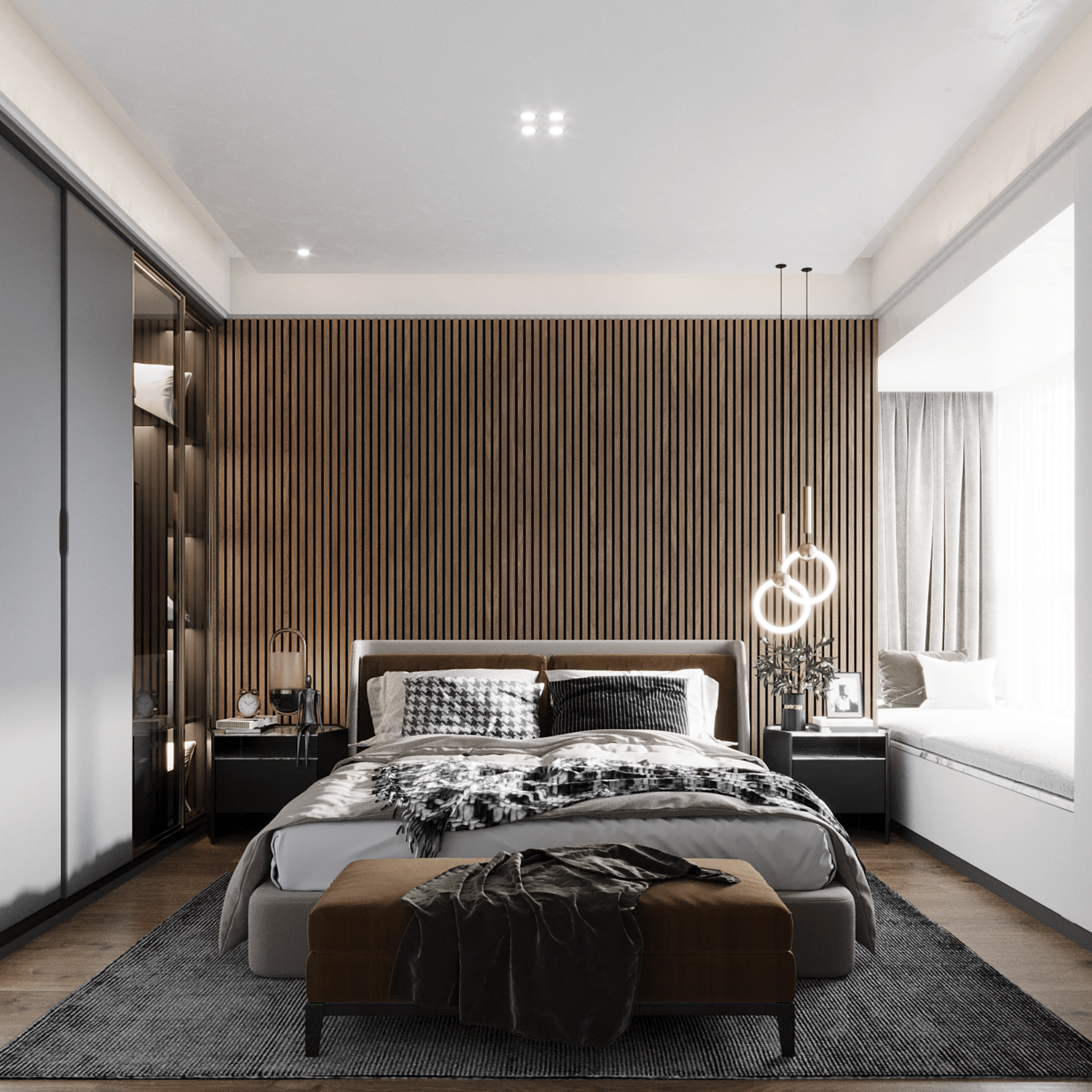 Akustikpaneele 280 cm – Standard – Walnuss
