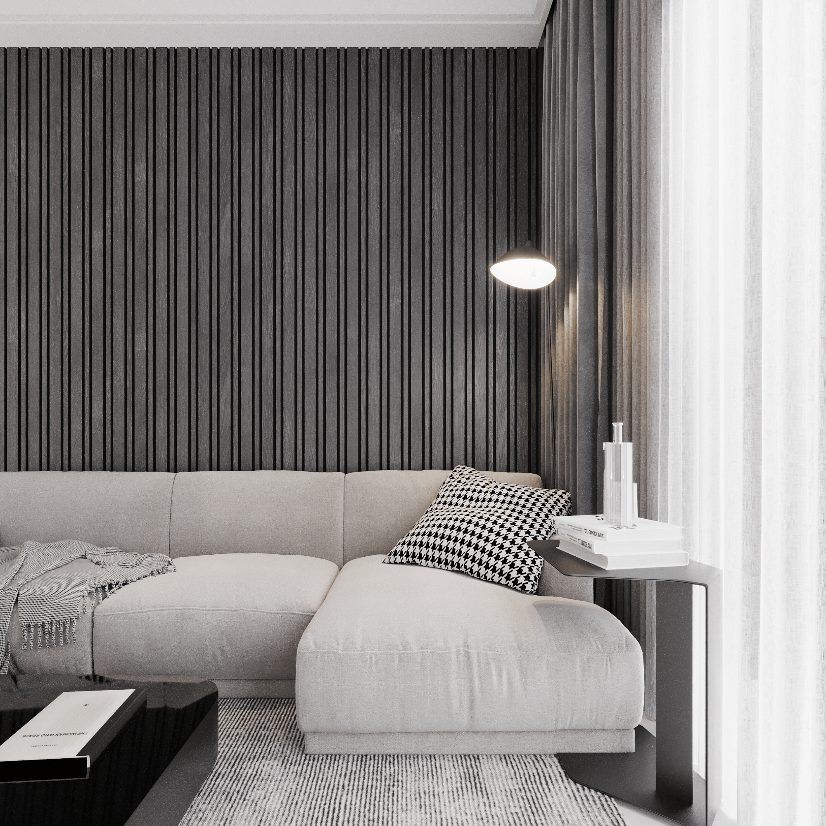 Akustikpaneele 280cm - Gemischt - Schwarze Eiche