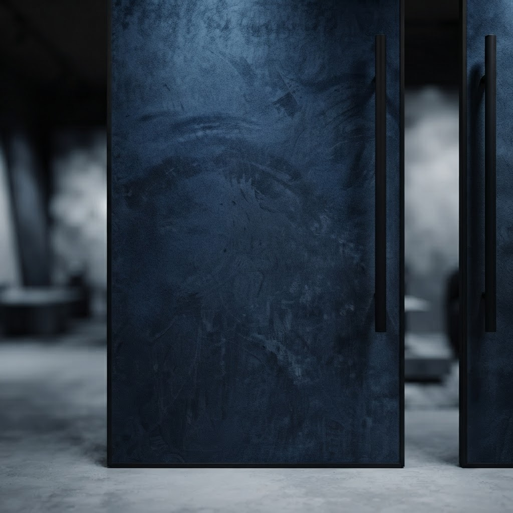 Suede Full wandpaneel 280×122cm · Blauw