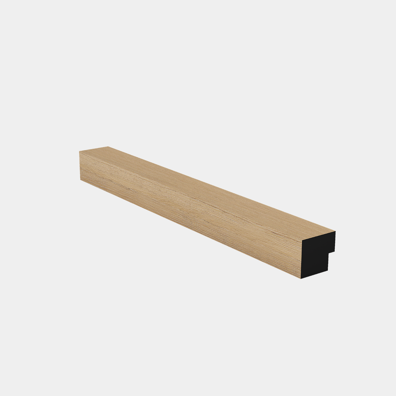 Ardoise de bout 280cm - Bois naturel avec MDF noir