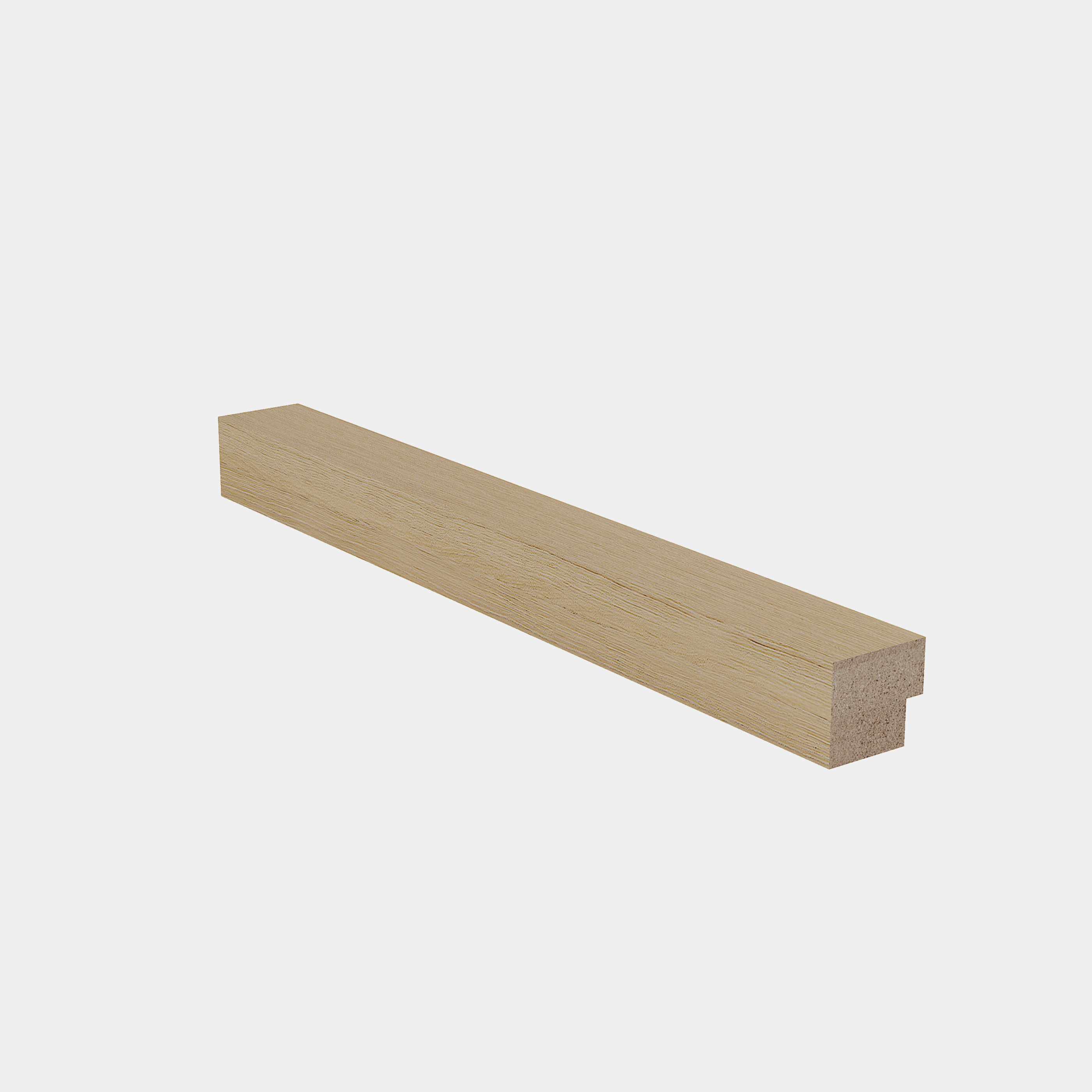 Etagère d'extrémité 280cm - Chêne naturel avec MDF marron
