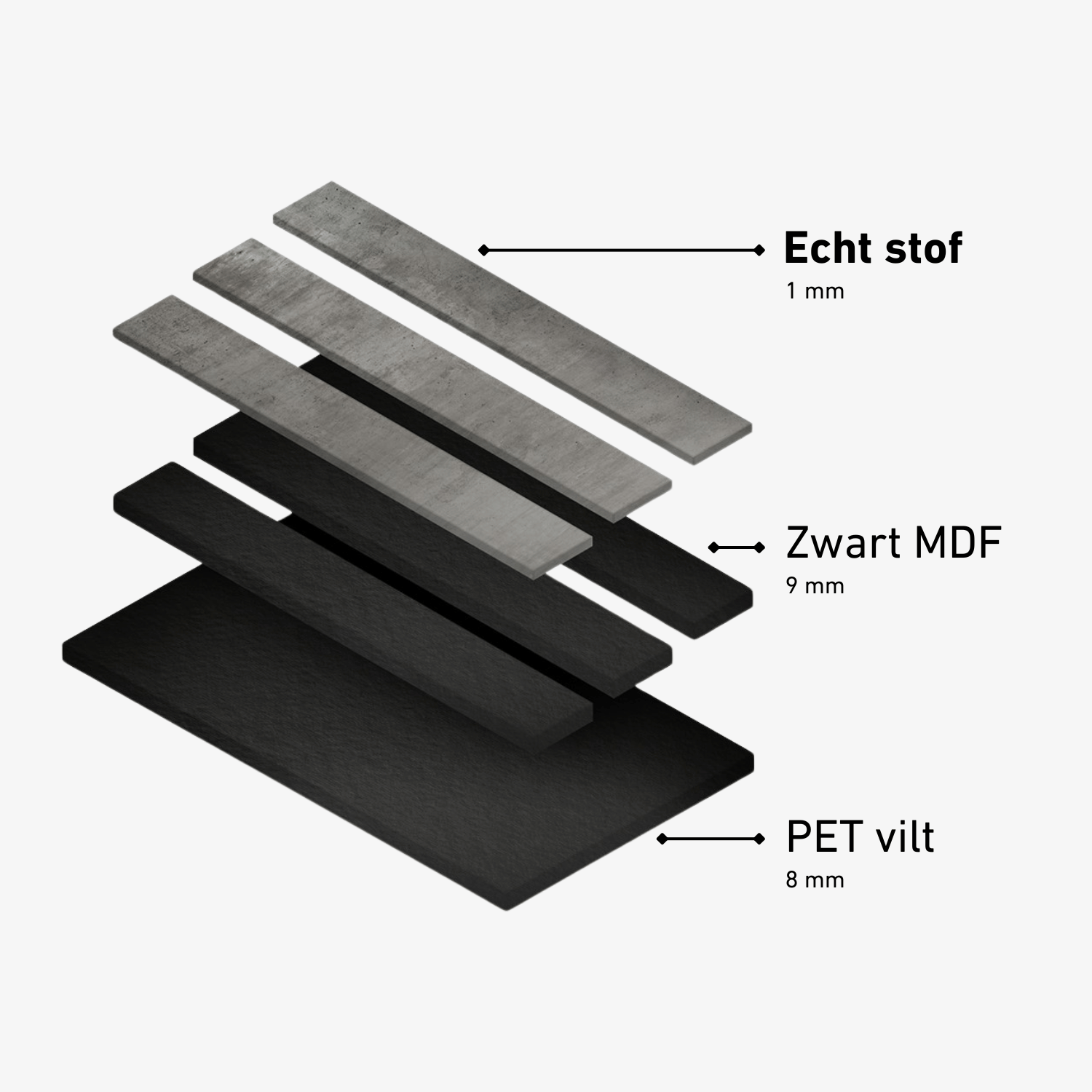 Akoestisch wandpaneel 280cm - Standaard - Leer - Tofee