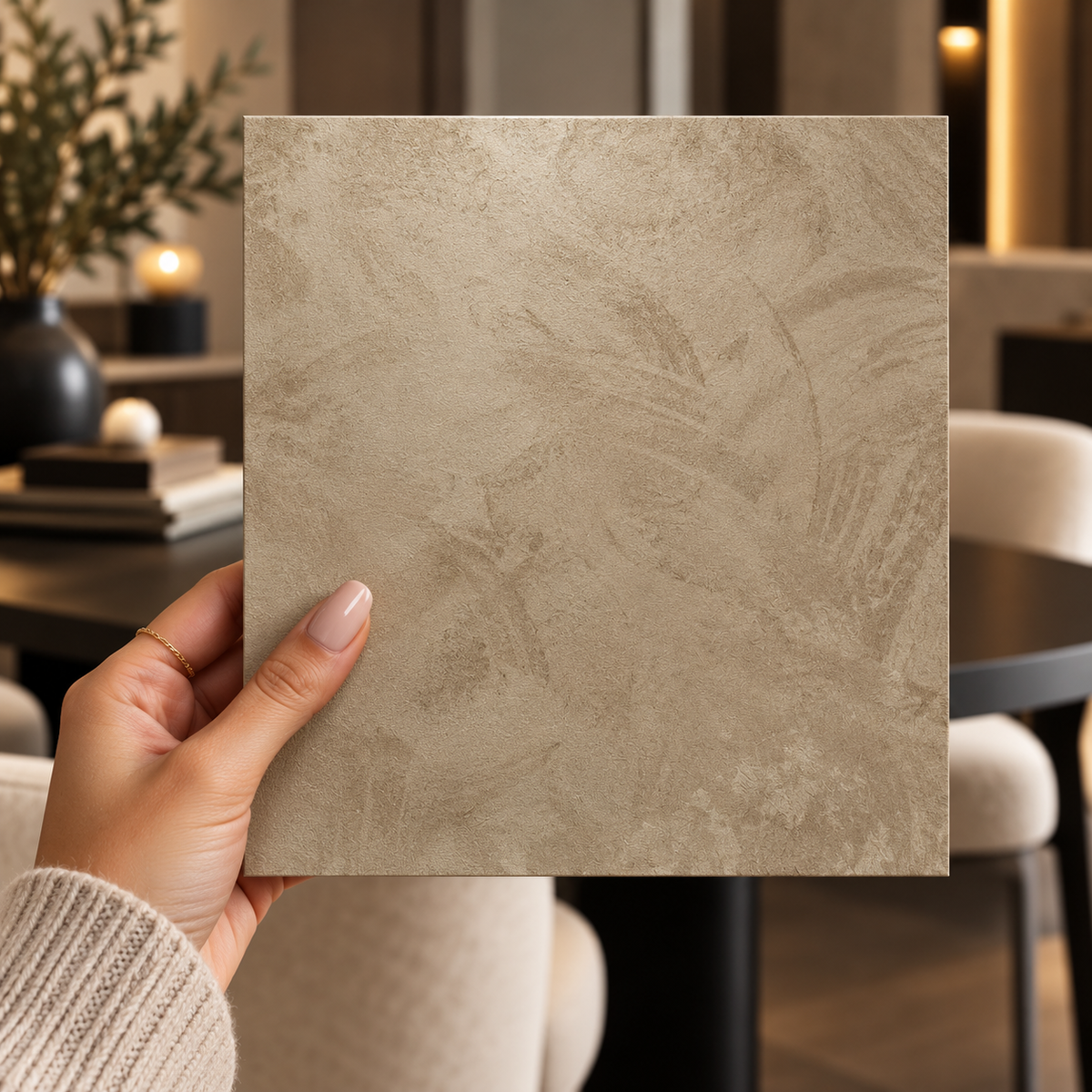 Suede Full wandpaneel 280×122cm · Beige