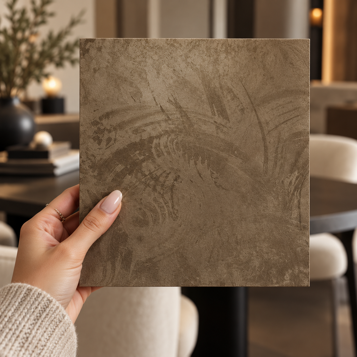 Suede Full wandpaneel 280×122cm · Walnoot