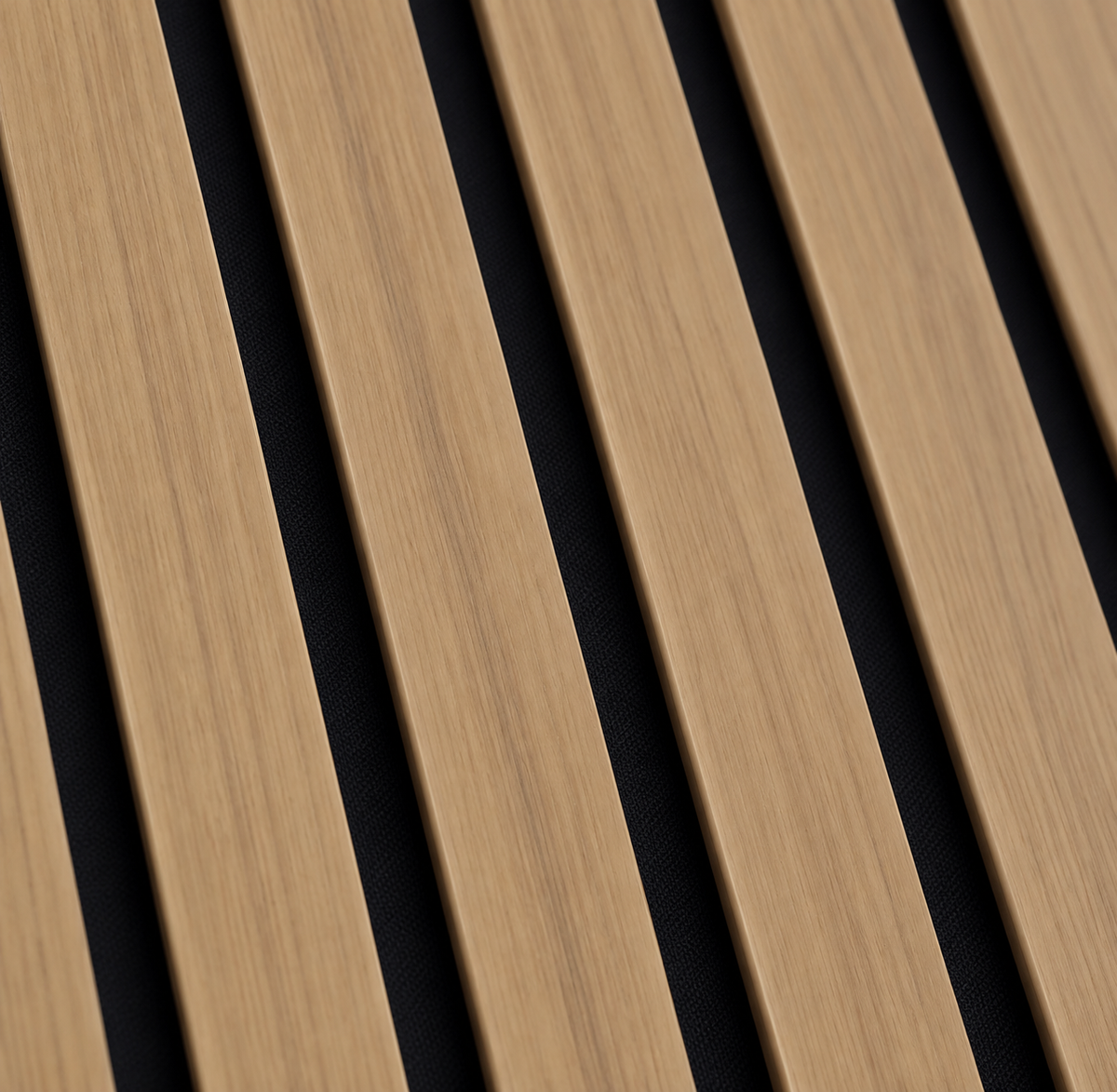 Akustikpaneele Holzfurnier Teak – Nahaufnahme Holzstruktur